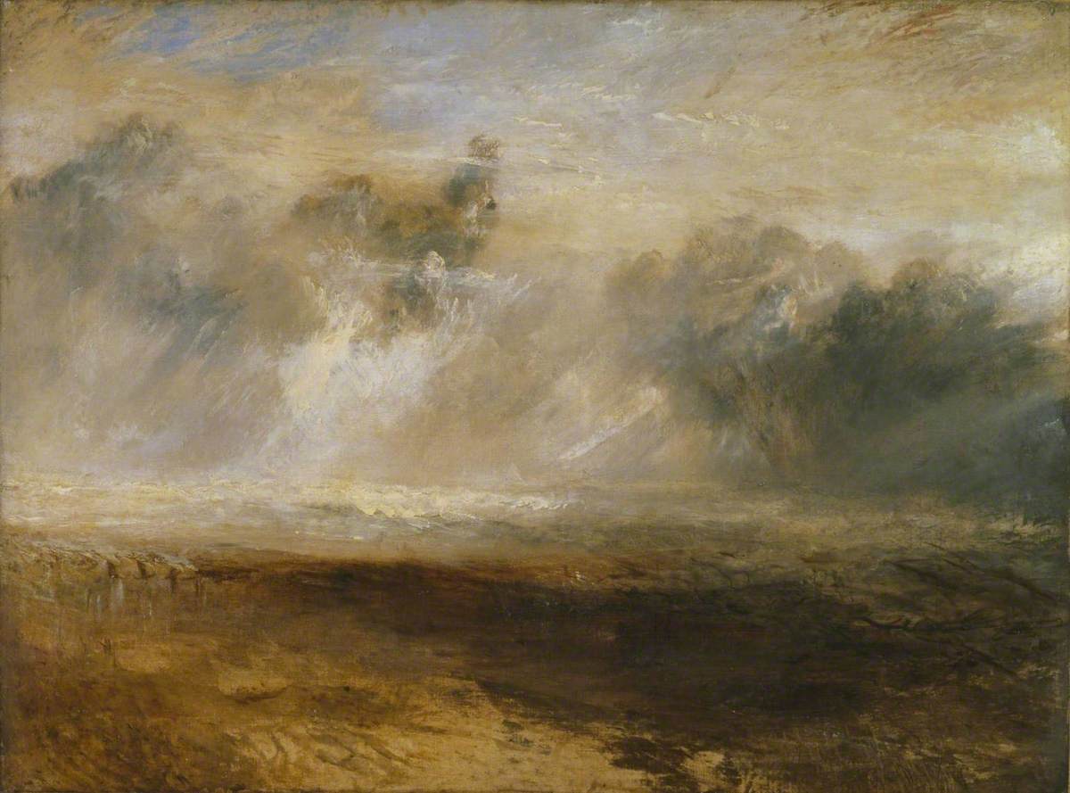 Reproduction du tableau « Breakers on a Flat Beach - J. M. W. Turner » par Alpha Reproduction en peinture à l’huile