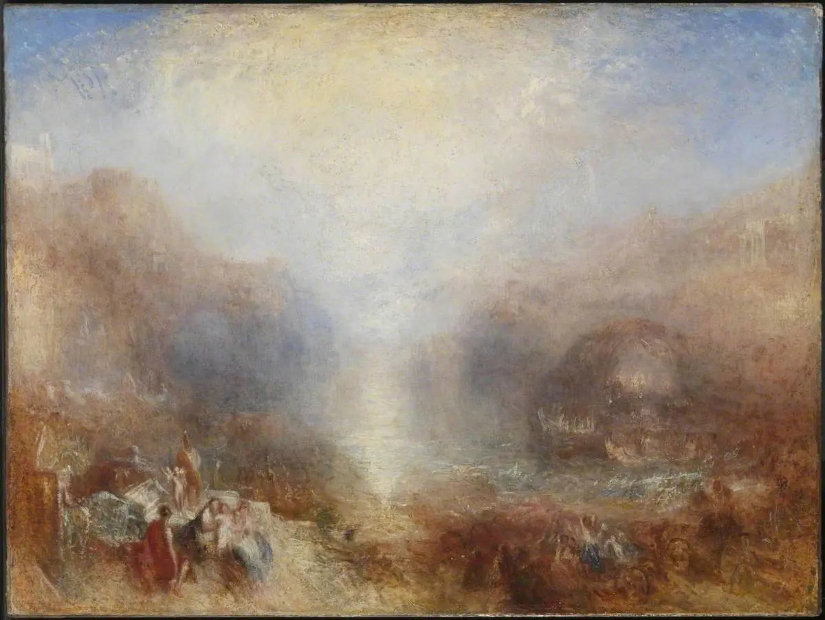Reproduction du tableau « Mercury Sent to Admonish Aeneas - J. M. W. Turner » par Alpha Reproduction en peinture à l’huile