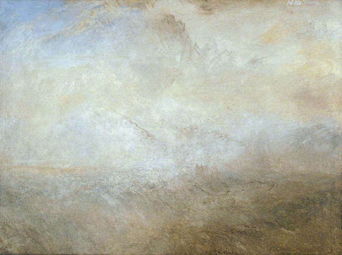 Reproduction du tableau « Seascape with Distant Coast - J. M. W. Turner » par Alpha Reproduction en peinture à l’huile
