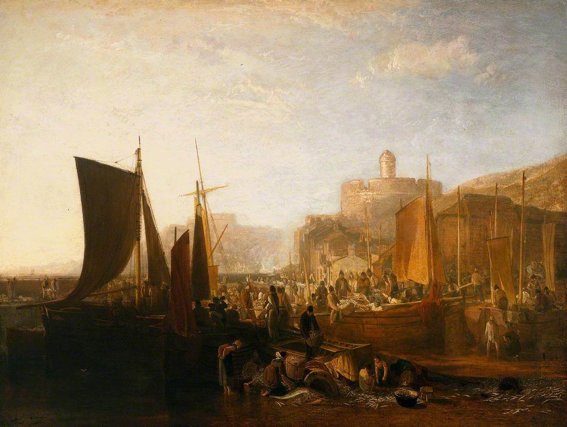 Reproduction du tableau « St Mawes at the Pilchard Season - J. M. W. Turner » par Alpha Reproduction en peinture à l’huile