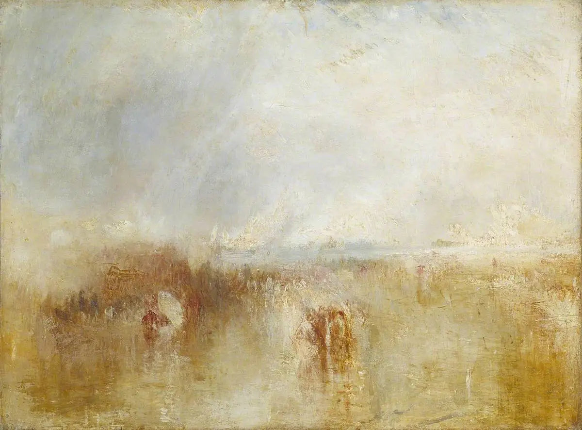 Reproduction du tableau « The Arrival of Louis-Philippe at the Royal Clarence Yard, Gosport, 8 October 1844 - J. M. W. Turner » par Alpha Reproduction en peinture à l’huile