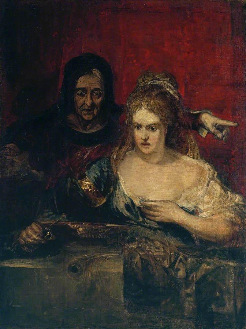 Reproduction du tableau « The Procuress; (?) Judith with the Head of Holofernes - J. M. W. Turner » par Alpha Reproduction en peinture à l’huile