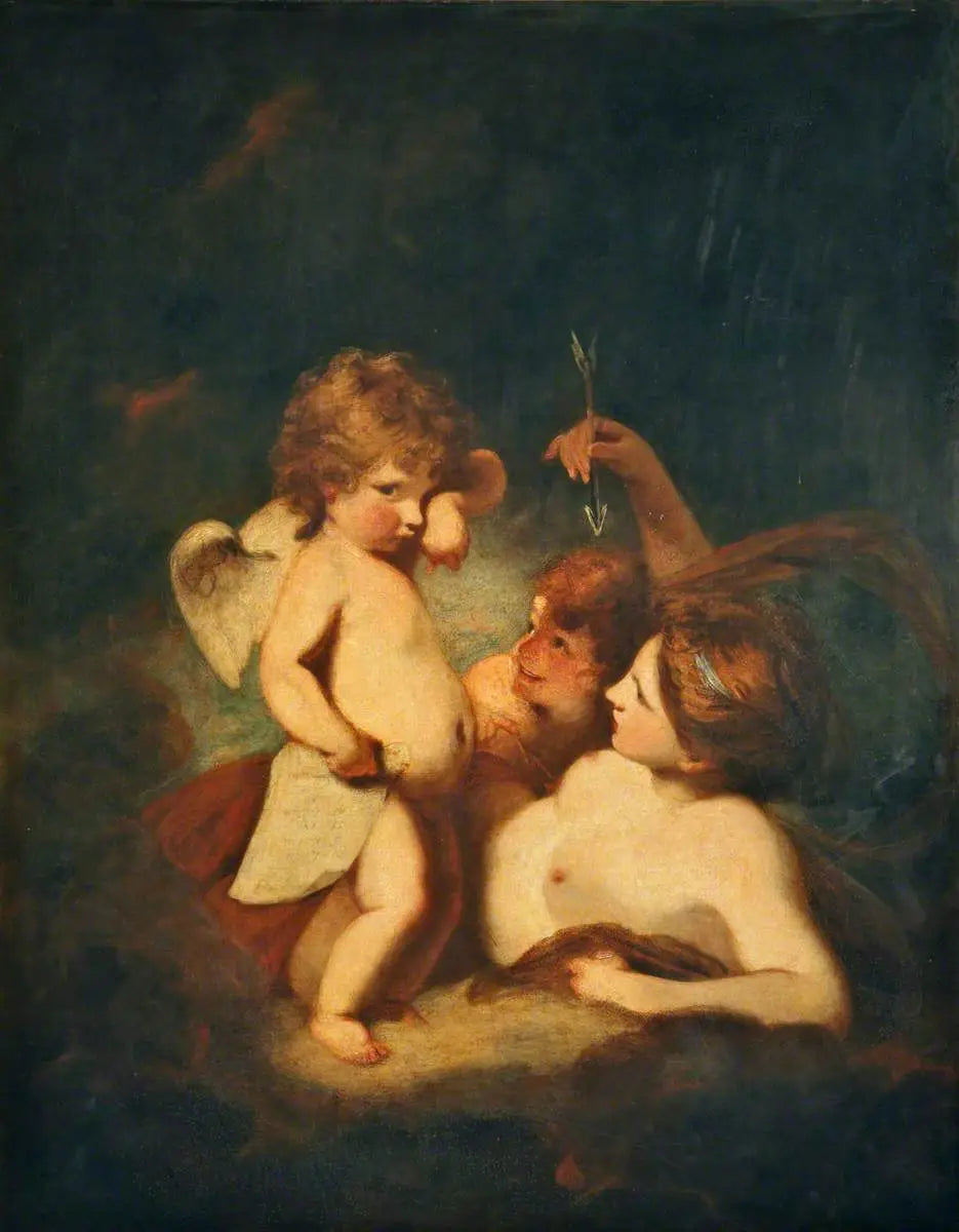 Vénus réprimande Cupidon pour avoir appris à jeter des comptes - Joshua Reynolds - Alpha Reproduction