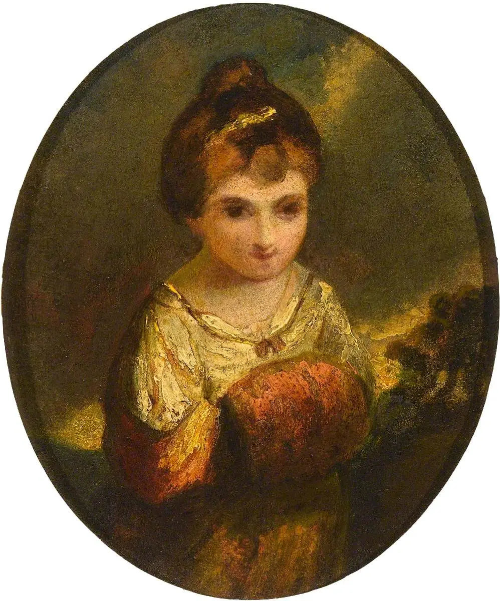 Portrait d’une fille (peut-être Theophila Palmer 1757–1848) - Joshua Reynolds - Alpha Reproduction