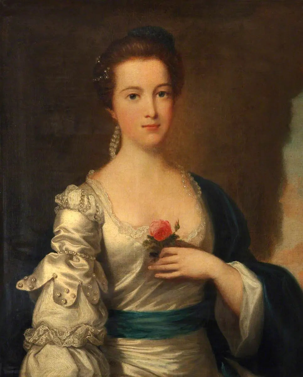 Portrait d’une dame en robe de satin blanc - Joshua Reynolds - Alpha Reproduction