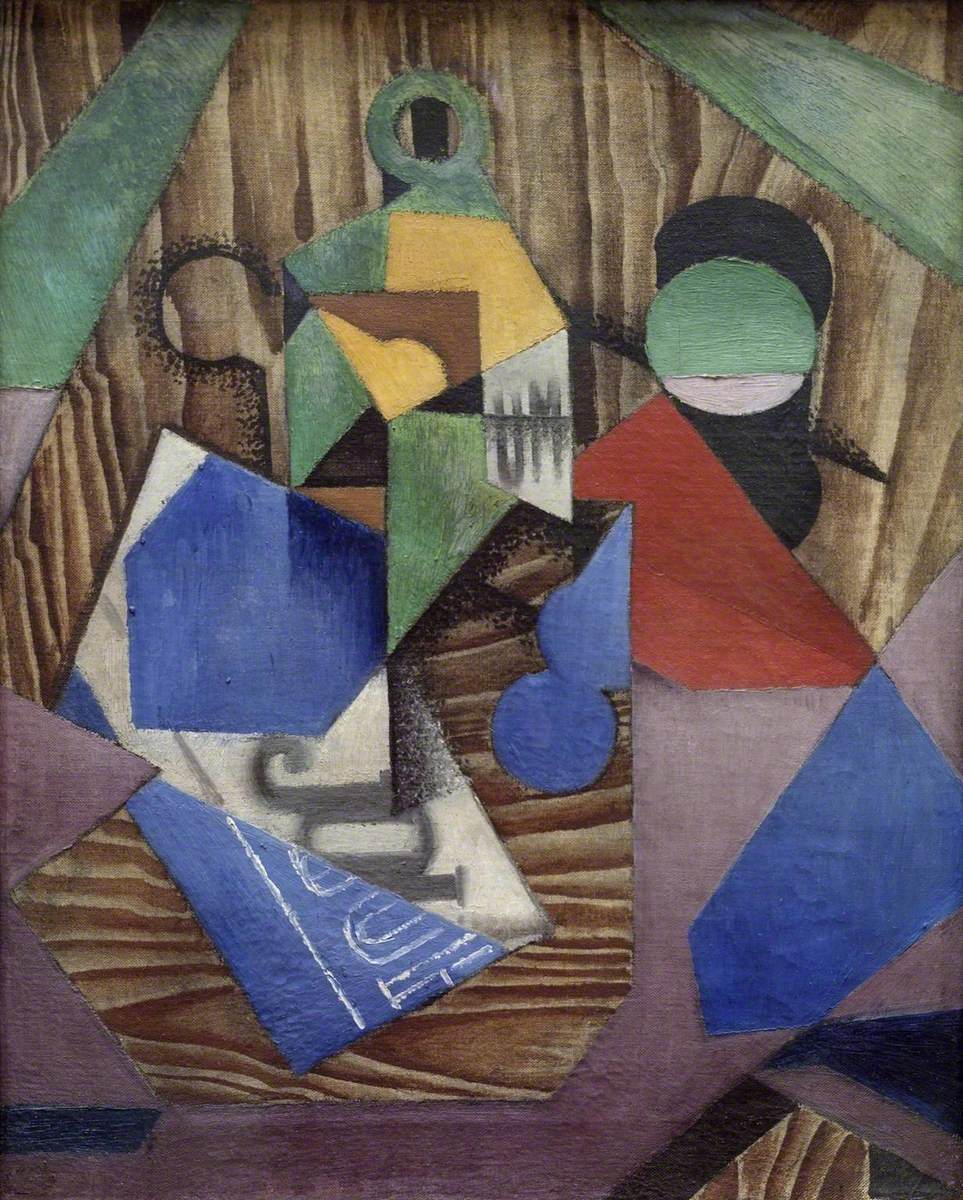 La Bouteille de rhum et le journal - Juan Gris