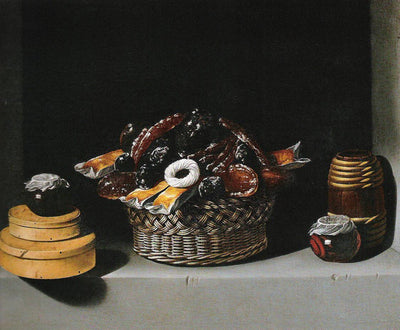 Nature morte avec un panier et des confiseries - Juan van der Hamen
