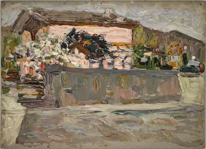 Reproduction du tableau « Printemps, aux environs d'Augsbourg - Vassily Kandinsky » par Alpha Reproduction en peinture à l’huile