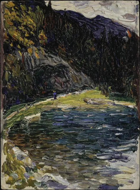 Reproduction du tableau « Kochel, ancienne Kesselbergstrasse - Vassily Kandinsky » par Alpha Reproduction en peinture à l’huile