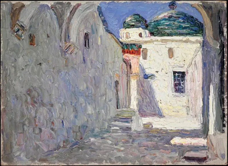Reproduction du tableau « Tunis, rue - Vassily Kandinsky » par Alpha Reproduction en peinture à l’huile