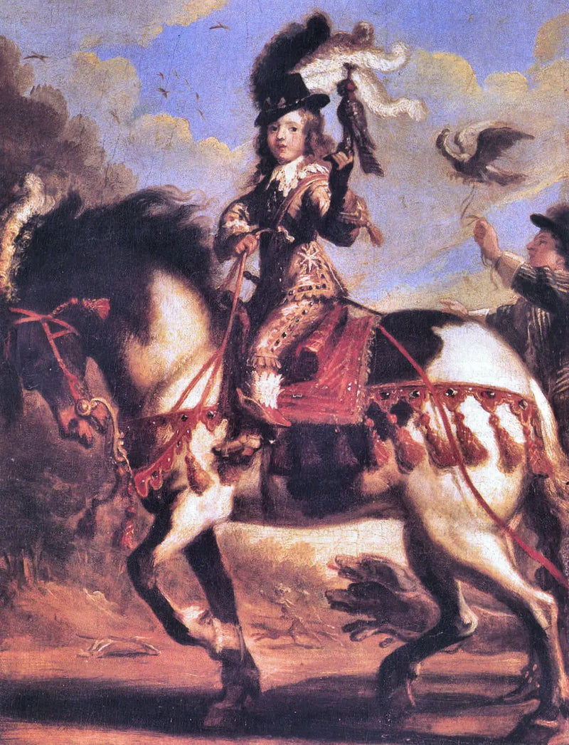 Ritratto equestre del giovane Luigi XIV in partenza per la caccia - Juste d'Egmont