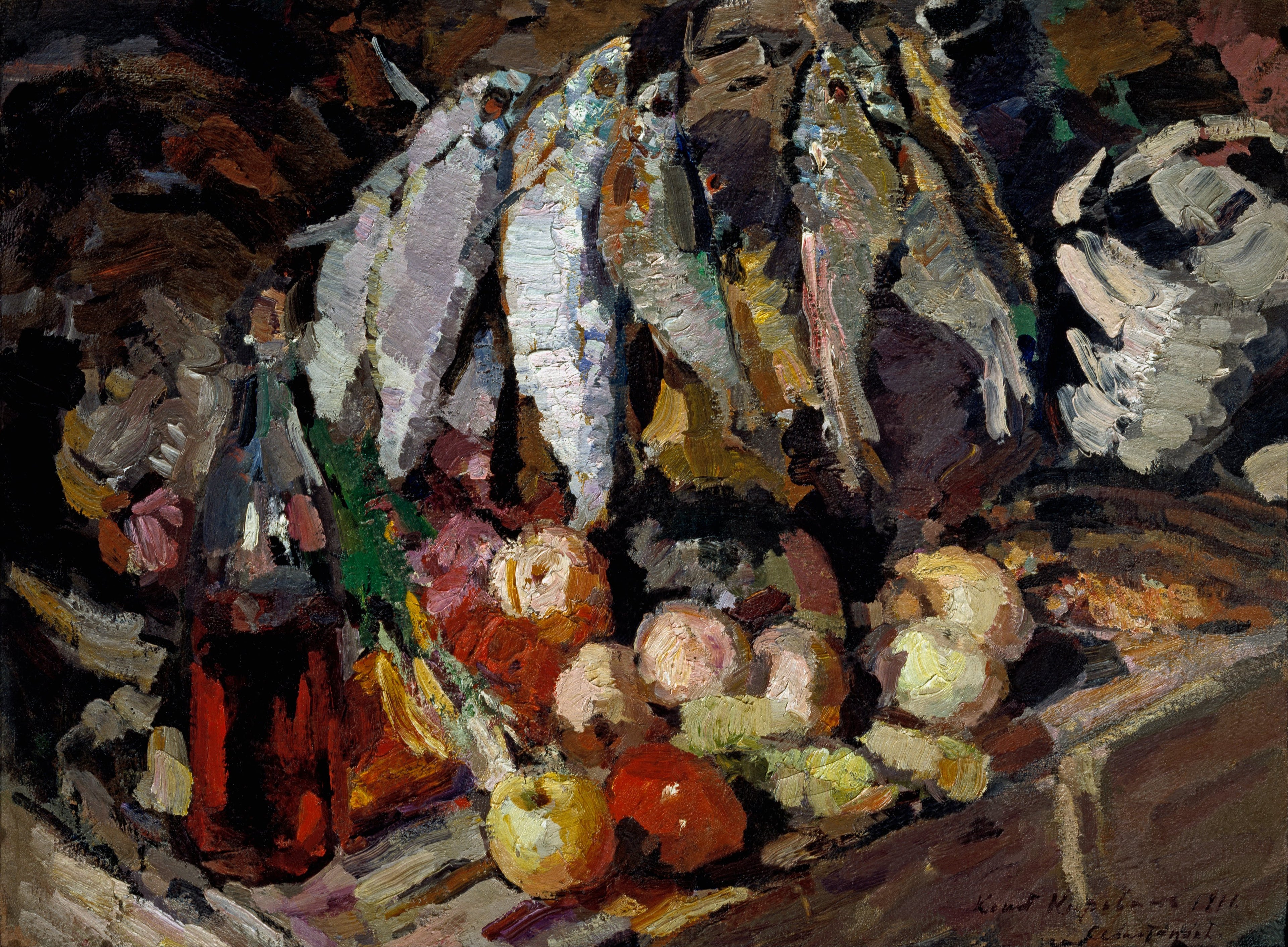 Poissons, vin, fruits - Konstantin Korovin