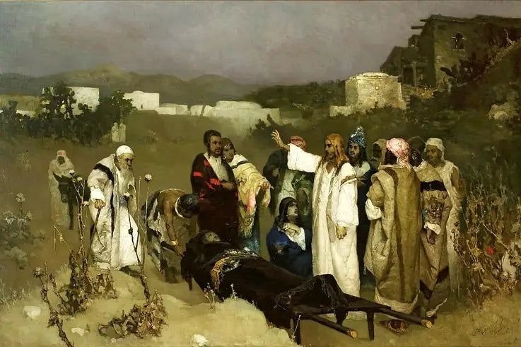La risurrezione del figlio della vedova di Nain. - Wilhelm Kotarbiński