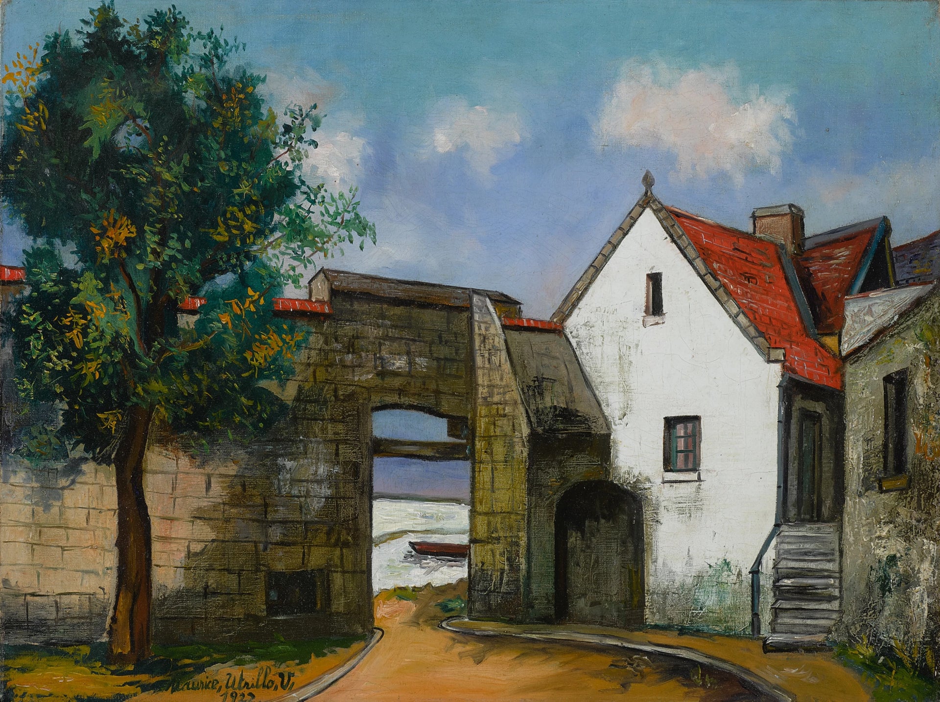 L'Entrée à mer haute, Mont Saint-Michel - Maurice Utrillo