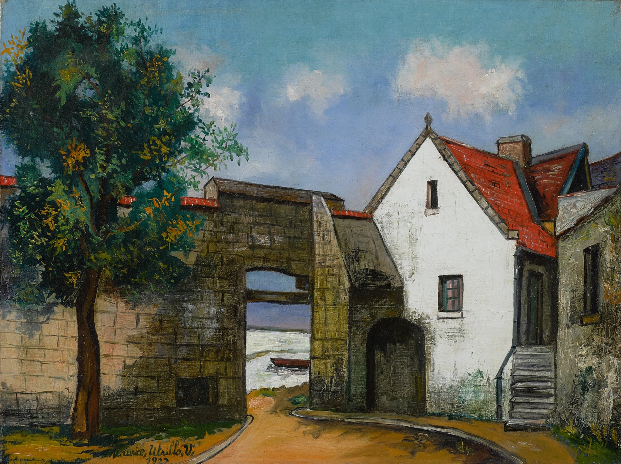 L'Entrée à mer haute, Mont Saint-Michel - Maurice Utrillo