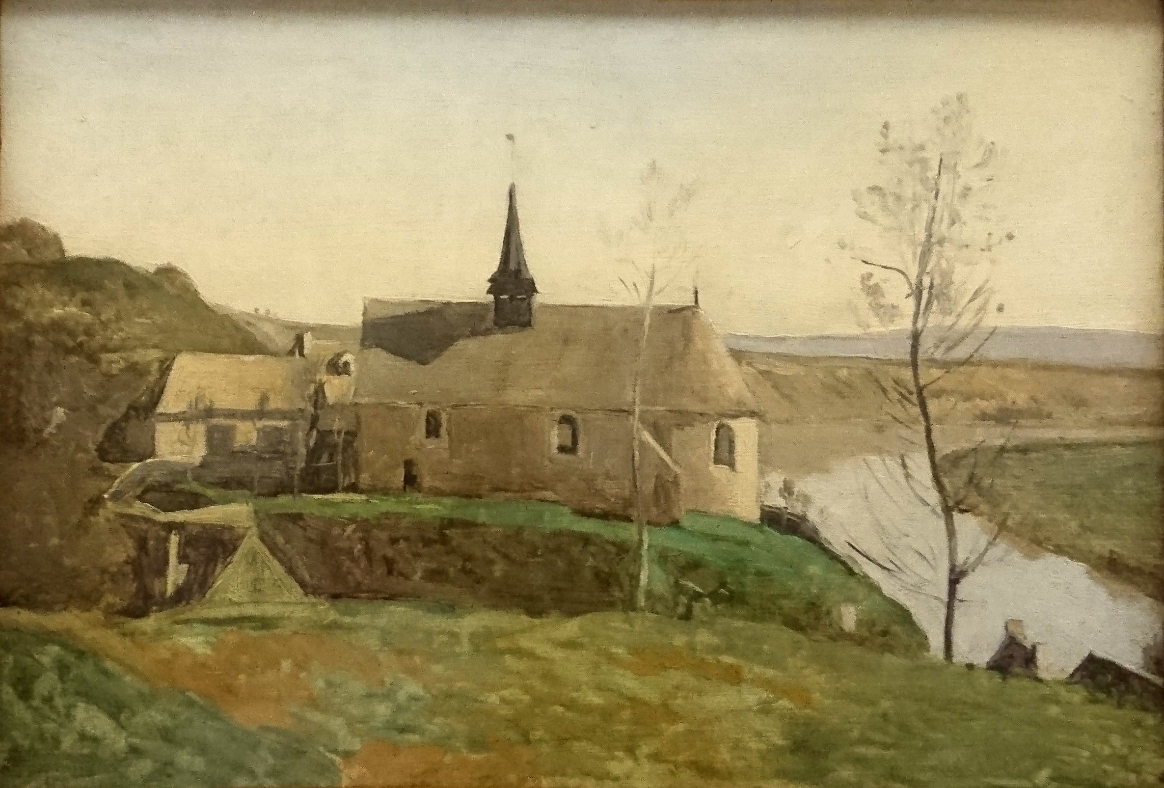 L'Église de Rolleboise, près de Mantes - Jean-Baptiste Camille Corot