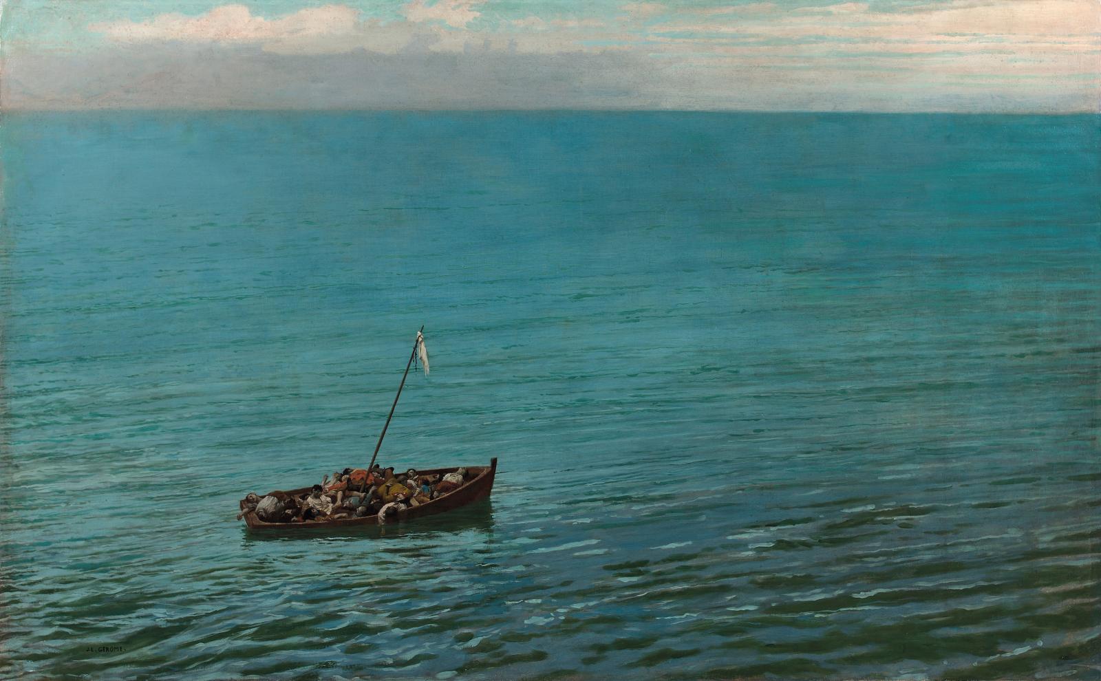 Reproduction du tableau « L'Épave - Jean-Léon Gérôme » par Alpha Reproduction en peinture à l’huile