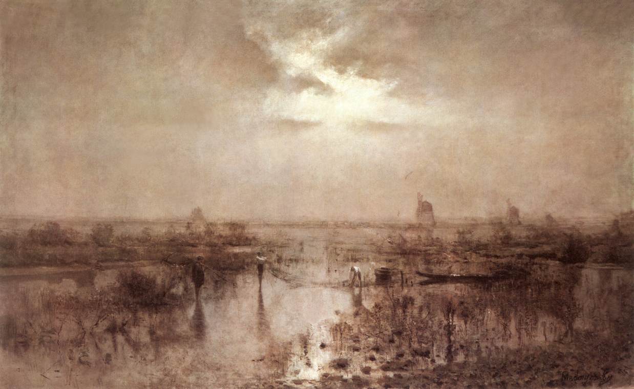 Pêche sur la Tisza, László Mednyánszky, 1878