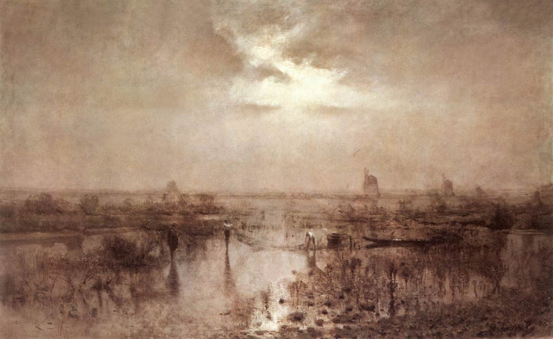 Pêche sur la Tisza - László Mednyánszky
