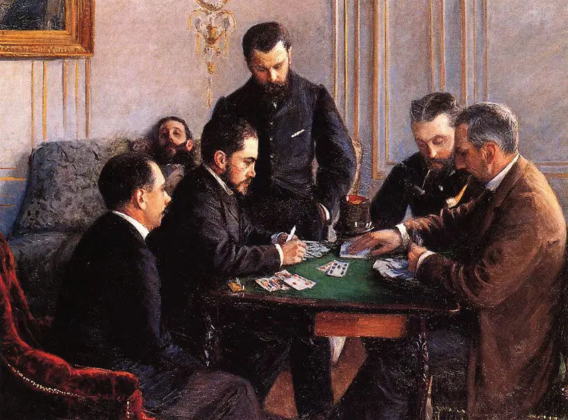 La Partita di bésigue - Gustave Caillebotte