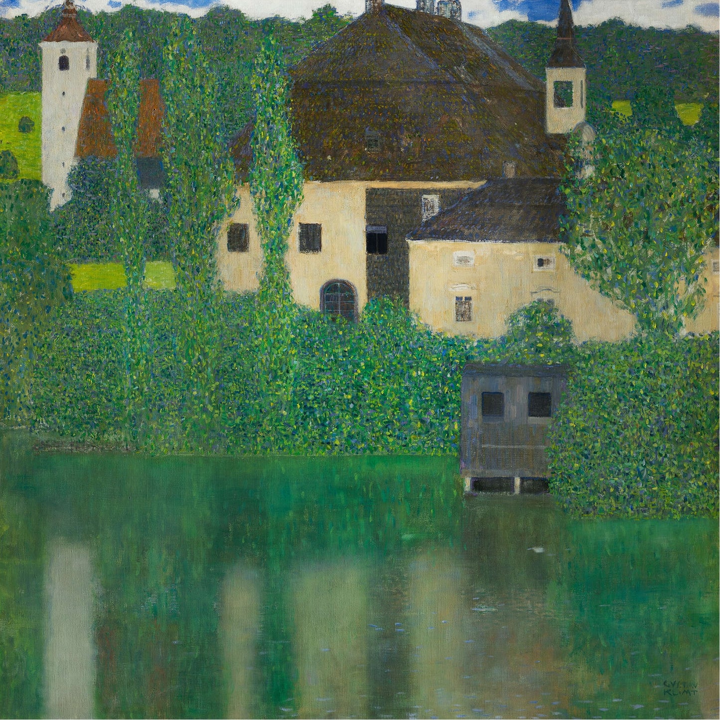 🏡🌿 La Camera Chiusa al Attersee – Gustav Klimt (1902)
