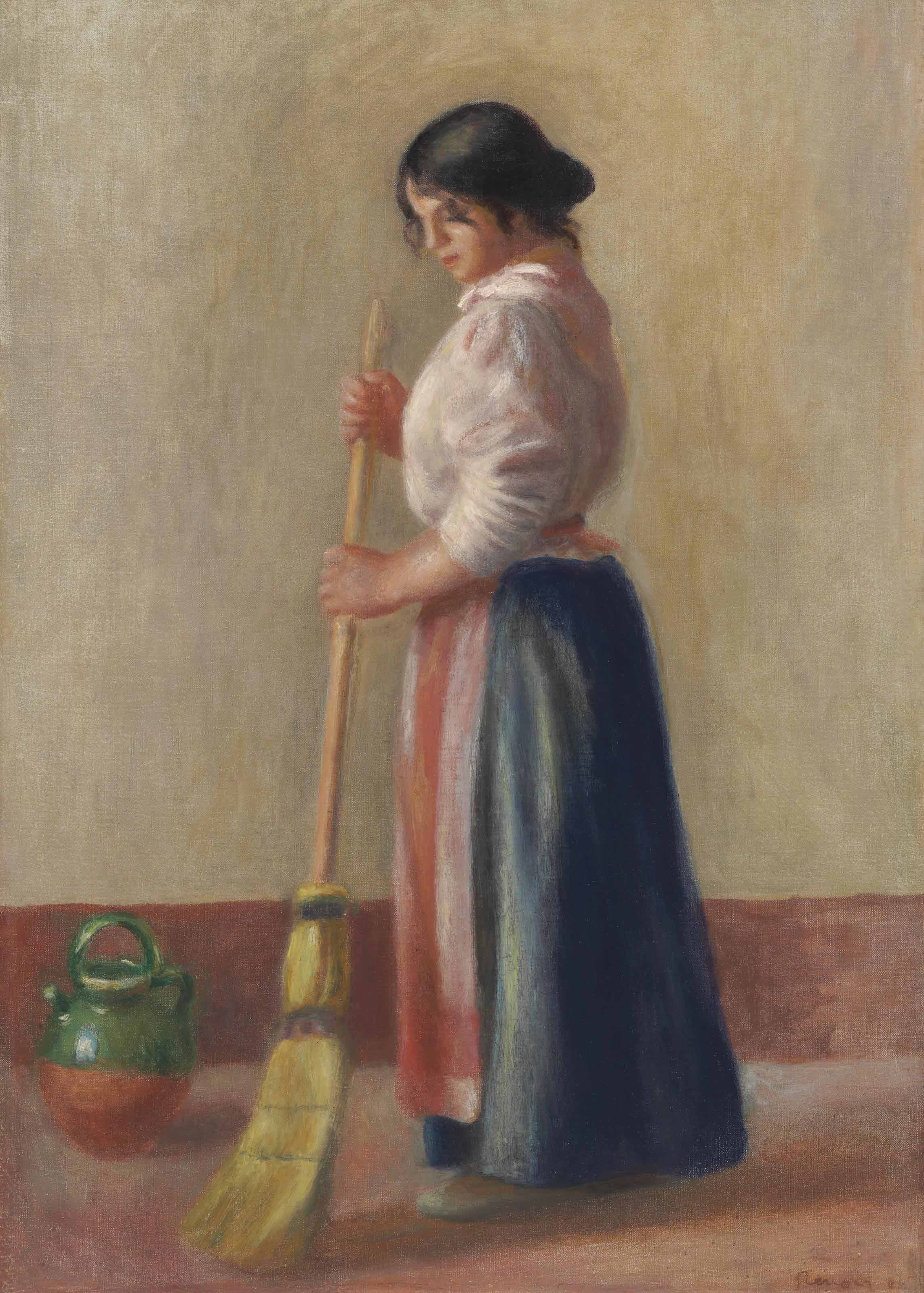 Reproduction du tableau « La Balayeuse - Pierre-Auguste Renoir » par Alpha Reproduction en peinture à l’huile