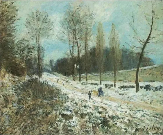 La Costa del Cuore-Volo a Marly sotto la neve - Alfred Sisley