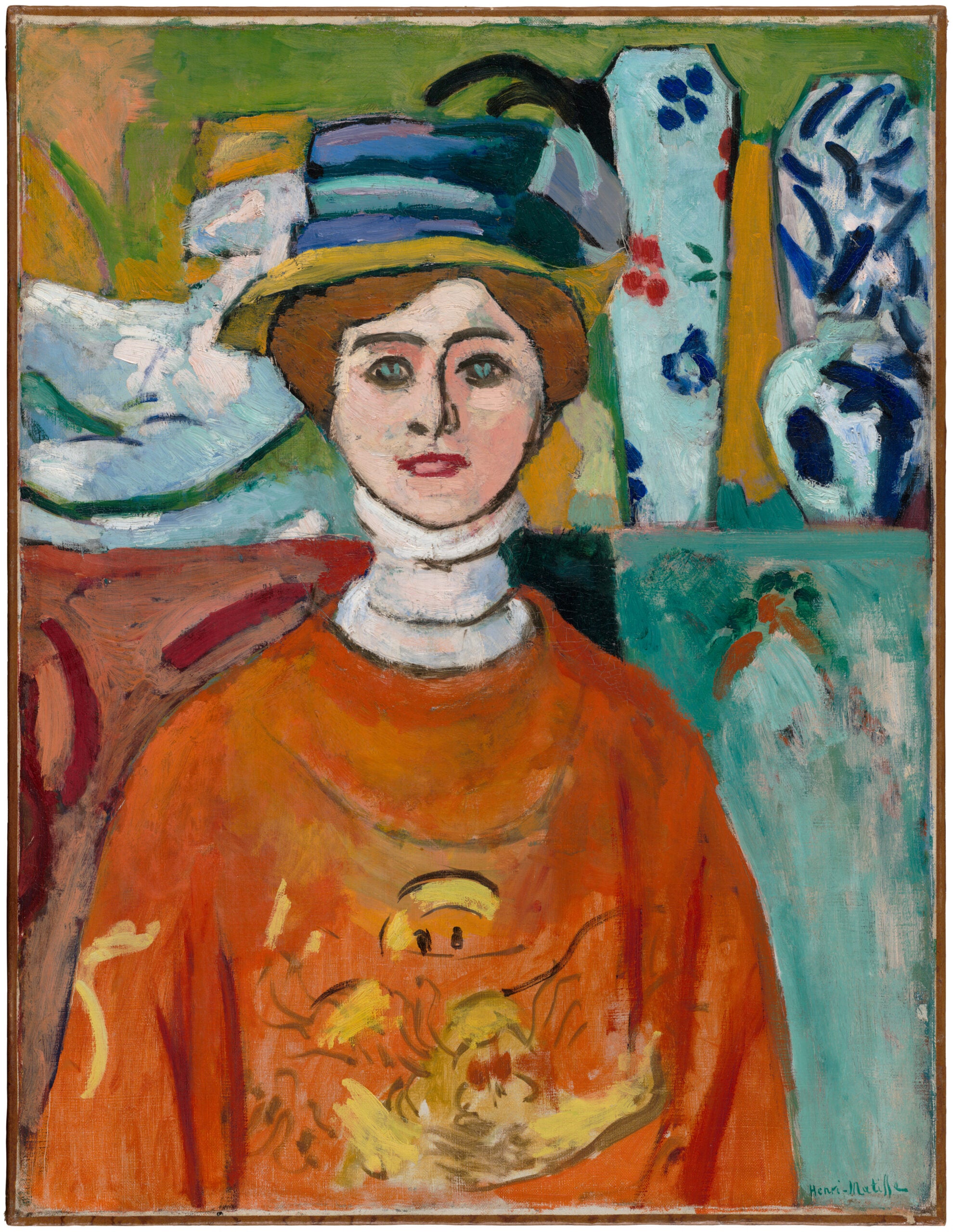 Reproduction du tableau « La Fille aux yeux verts - Henri Matisse » par Alpha Reproduction en peinture à l’huile