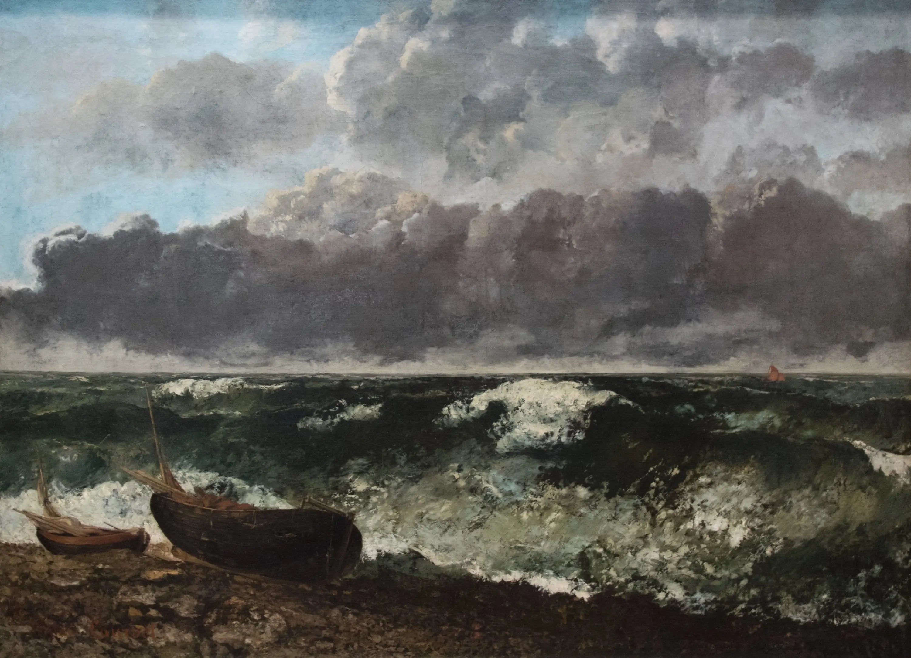 La Mer orageuse - Gustave Courbet - Alpha Reproduction