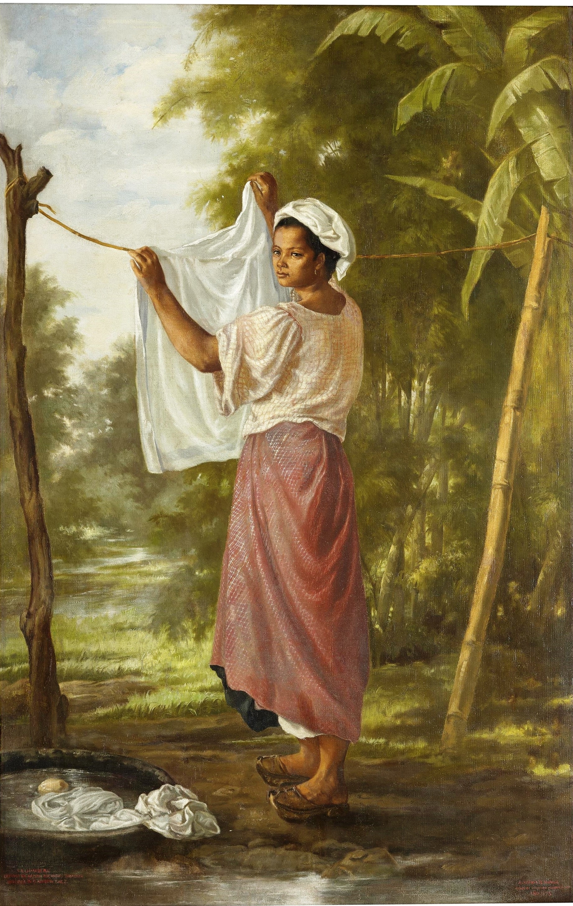 La Lavandière — Miguel Zaragoza, 1875, Huile sur toile