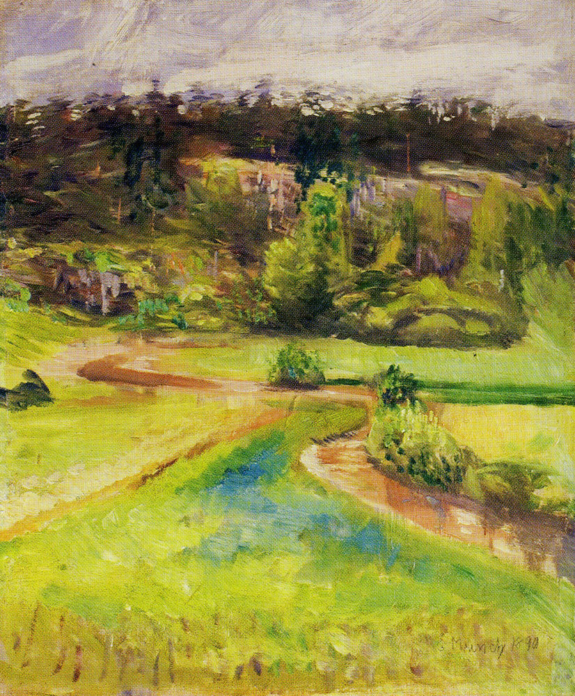 Reproduction du tableau « Paysage - Edvard Munch » par Alpha Reproduction en peinture à l’huile