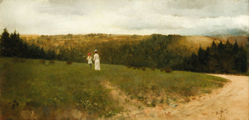 Paesaggio con figure - Giuseppe De Nittis