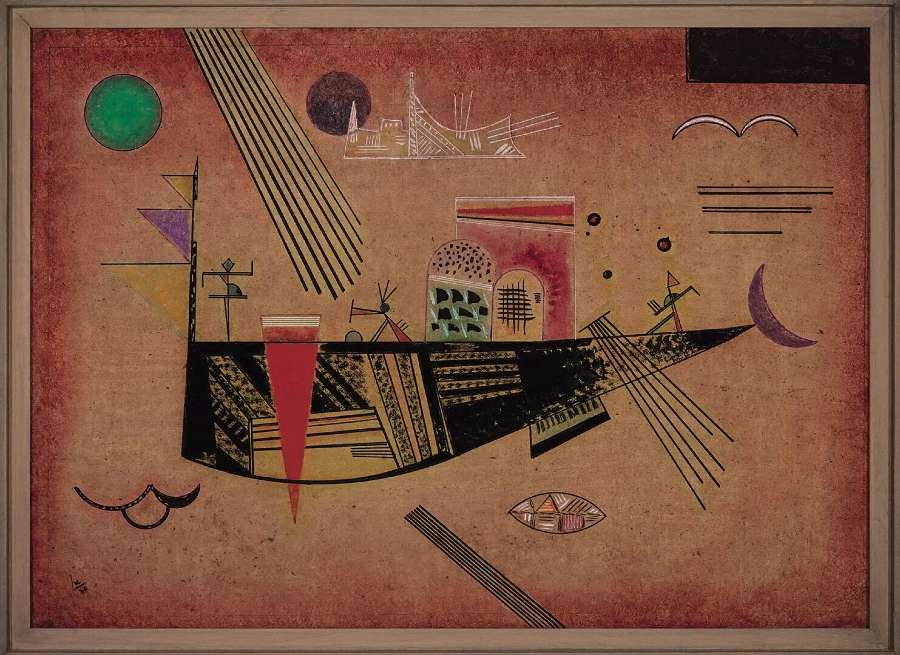 Reproduction du tableau « Lunatique - Vassily Kandinsky » par Alpha Reproduction en peinture à l’huile