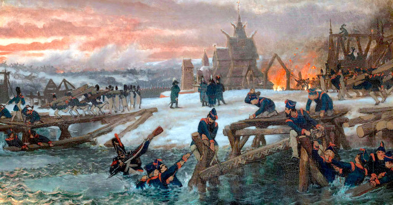 1812. Il capitano Benthien alla Bérézina - Lawrence Alma-Tadema