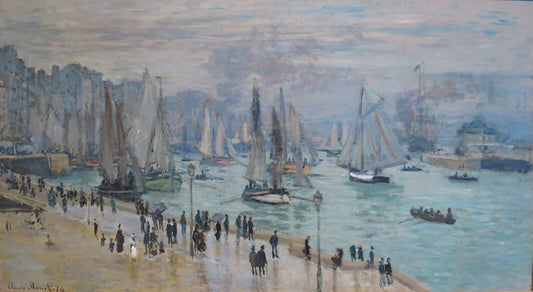 🌊 Le Havre Barche da pesca che escono dal porto Claude Monet (1874)