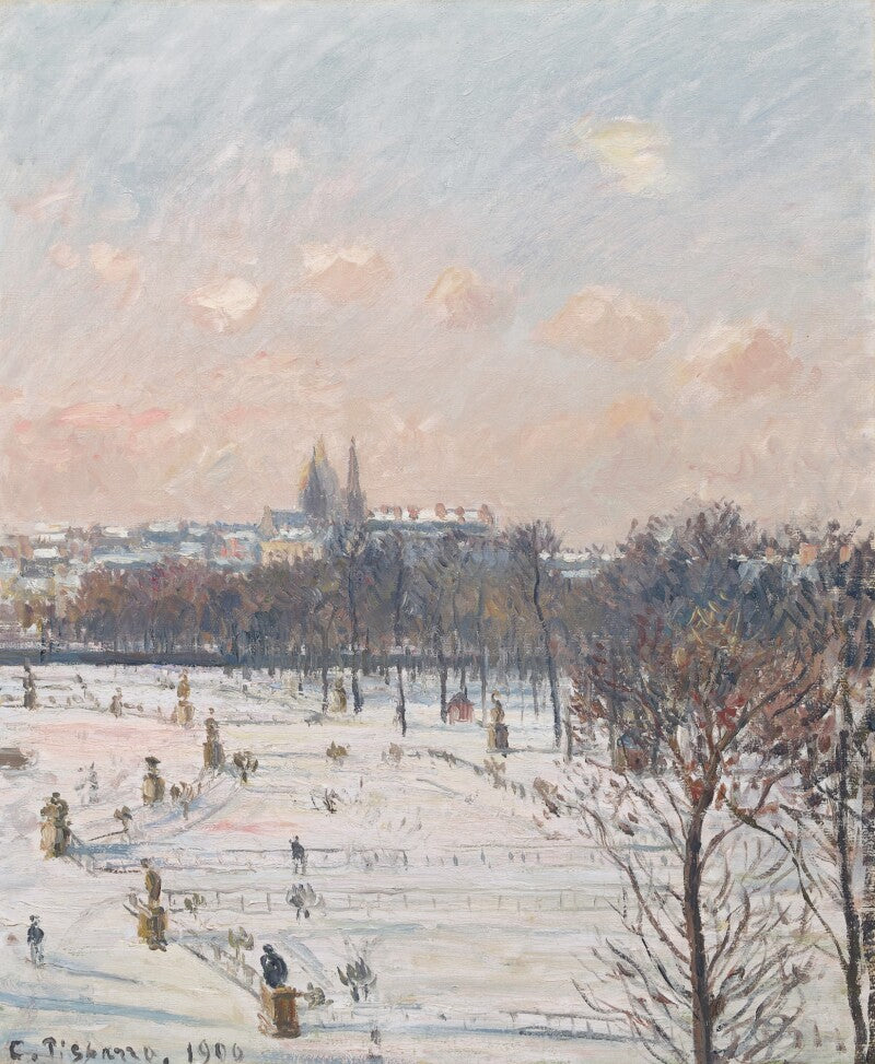 Reproduction du tableau « Le Jardin des Tuileries, effet de neige - Camille Pissarro » par Alpha Reproduction en peinture à l’huile