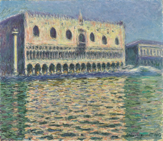 🌅 Il Palazzo ducale Claude Monet (1908) – Versione luminosa con riflessi dorati