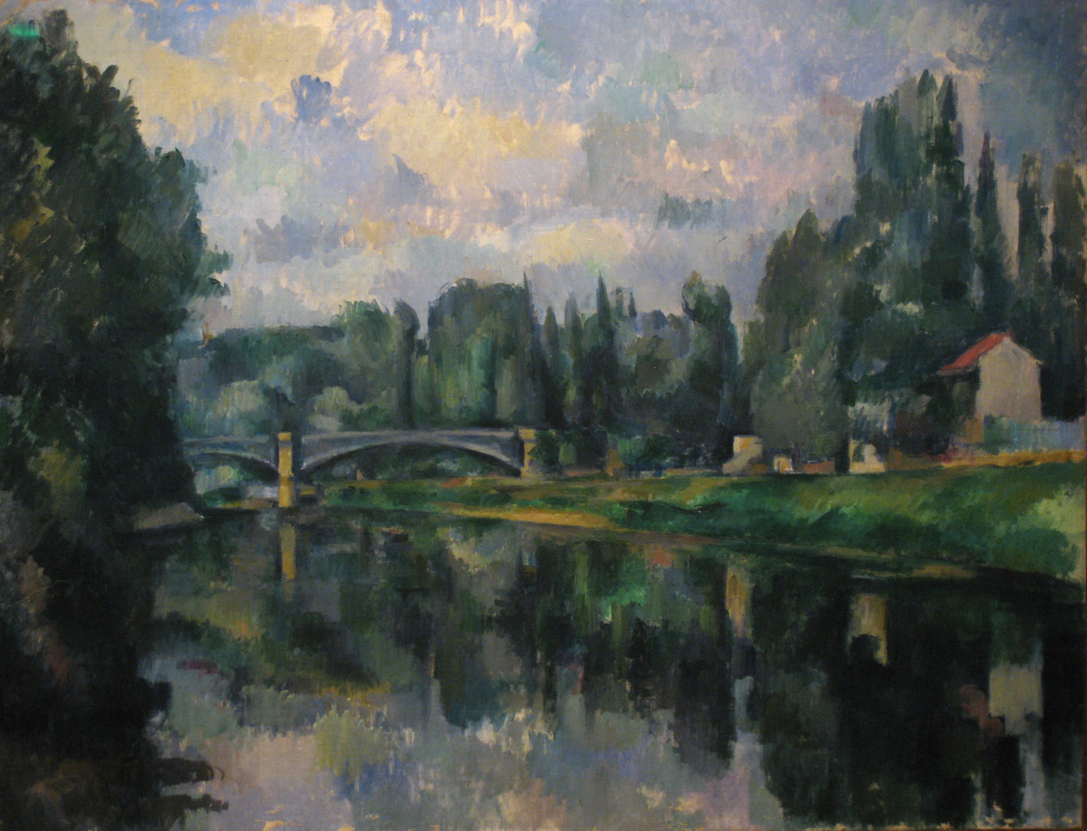 Reproduction du tableau « Le Pont sur la Marne à Créteil - Paul Cézanne » par Alpha Reproduction en peinture à l’huile