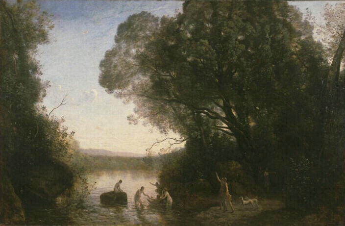 Le Bain de Diane - Jean-Baptiste Camille Corot