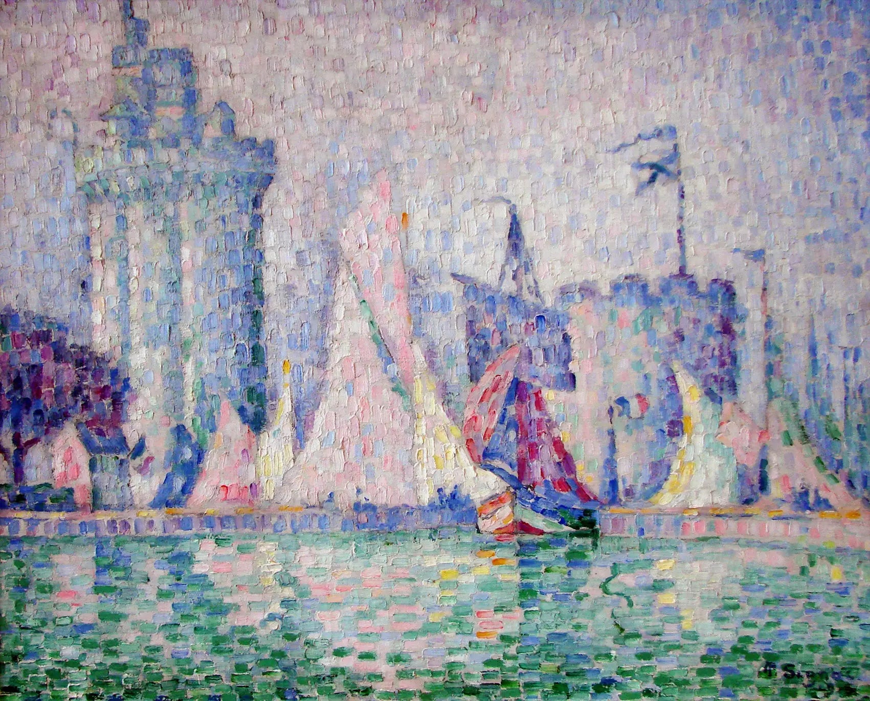 Reproduction du tableau « Le Port de La Rochelle - Paul Signac » par Alpha Reproduction en peinture à l’huile