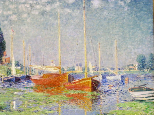 🎨 Le Barche Rosse ad Argenteuil – Claude Monet, circa 1875