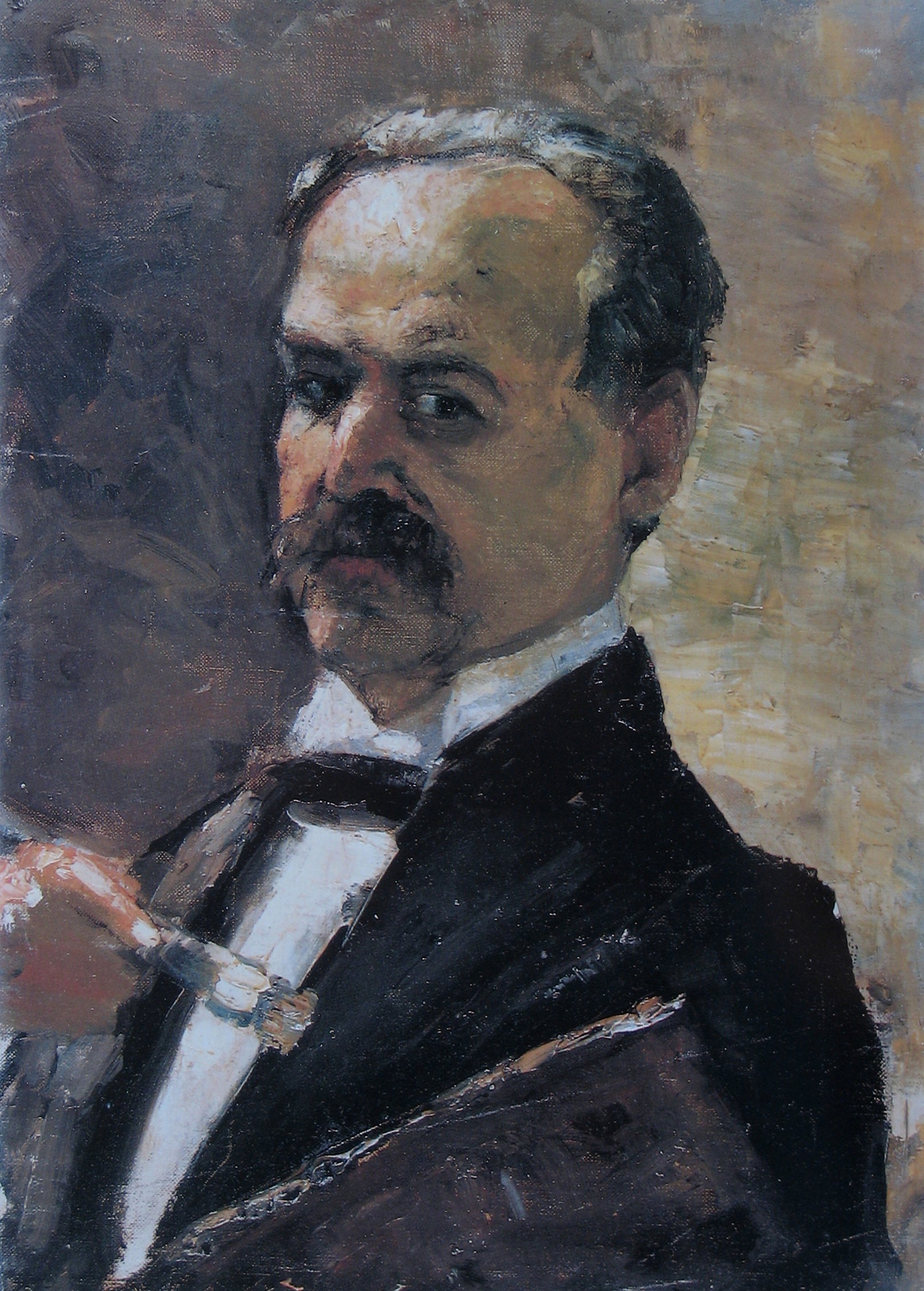 Autoportrait au pinceau et à la palette - Lesser Ury
