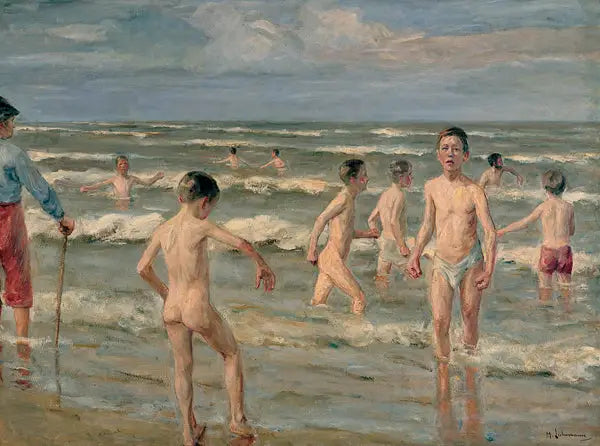 Ragazzi che nuotano - Max Liebermann