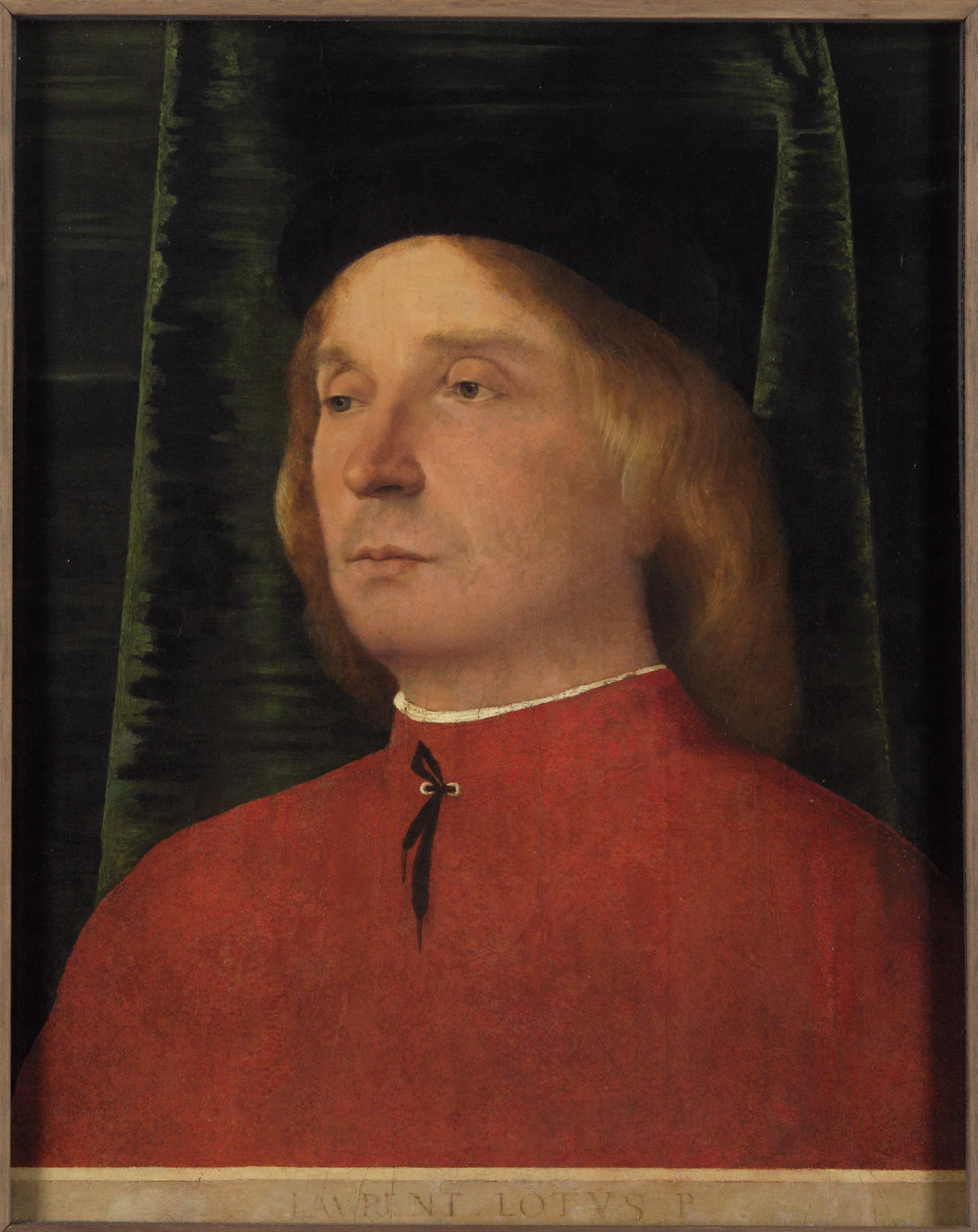 Portrait d’un jeune homme en vêtement rouge - Lorenzo Lotto - Alpha Reproduction
