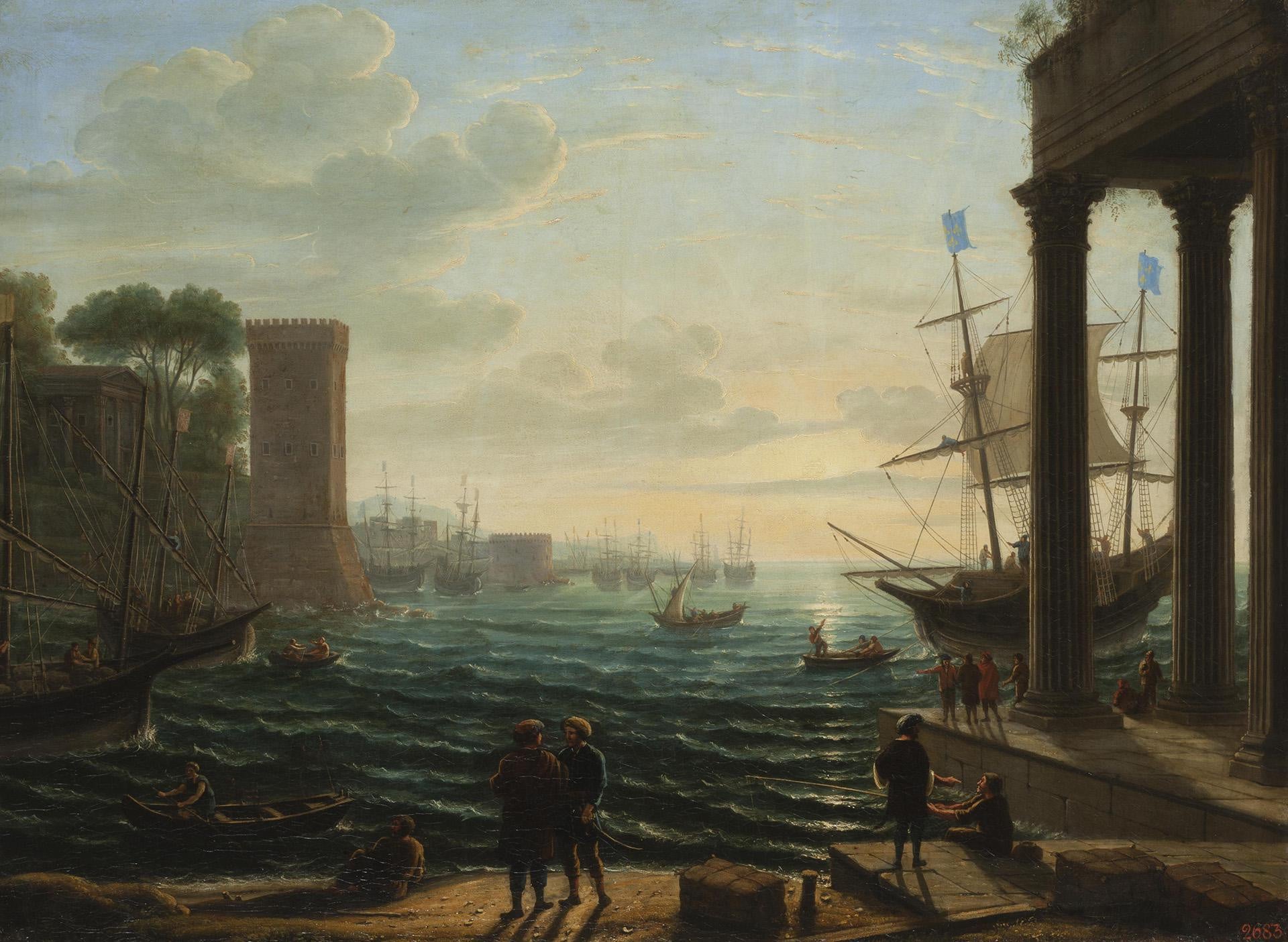 Soirée au port - Claude Lorrain