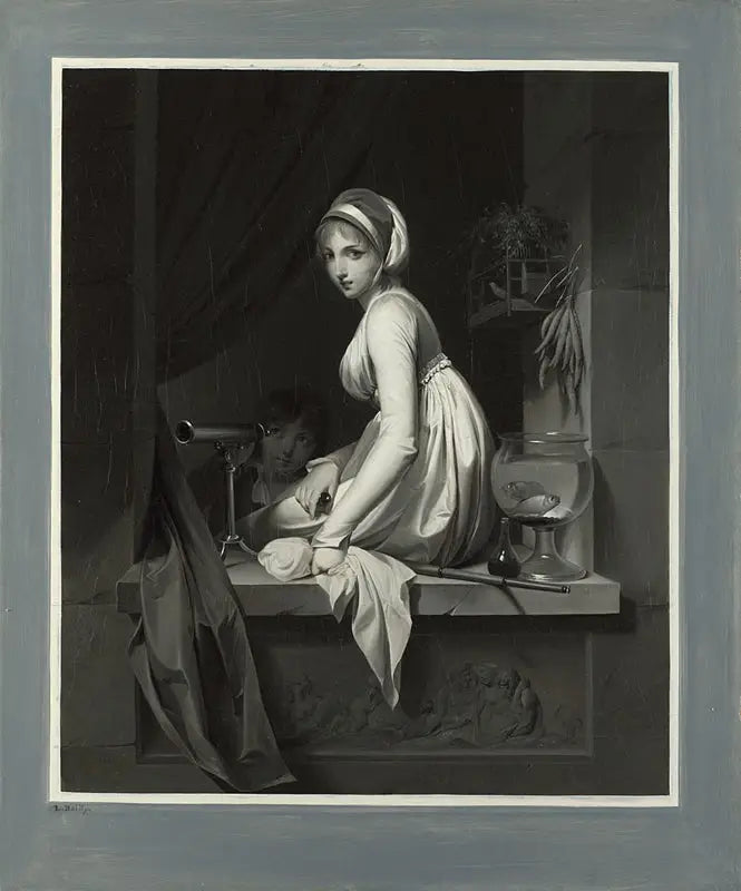 Une fille à la fenêtre - Louis-Léopold Boilly - Alpha Reproduction
