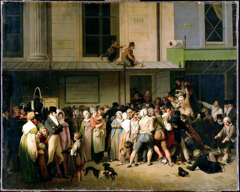 L'Entrée du teatro dell'Ambigu-Comique a una rappresentazione gratis - Louis-Léopold Boilly