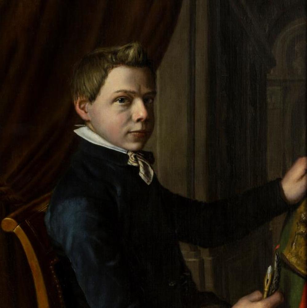 Autoportrait de Laurens Alma Tadema en garçon - Lawrence Alma-Tadema - Alpha Reproduction