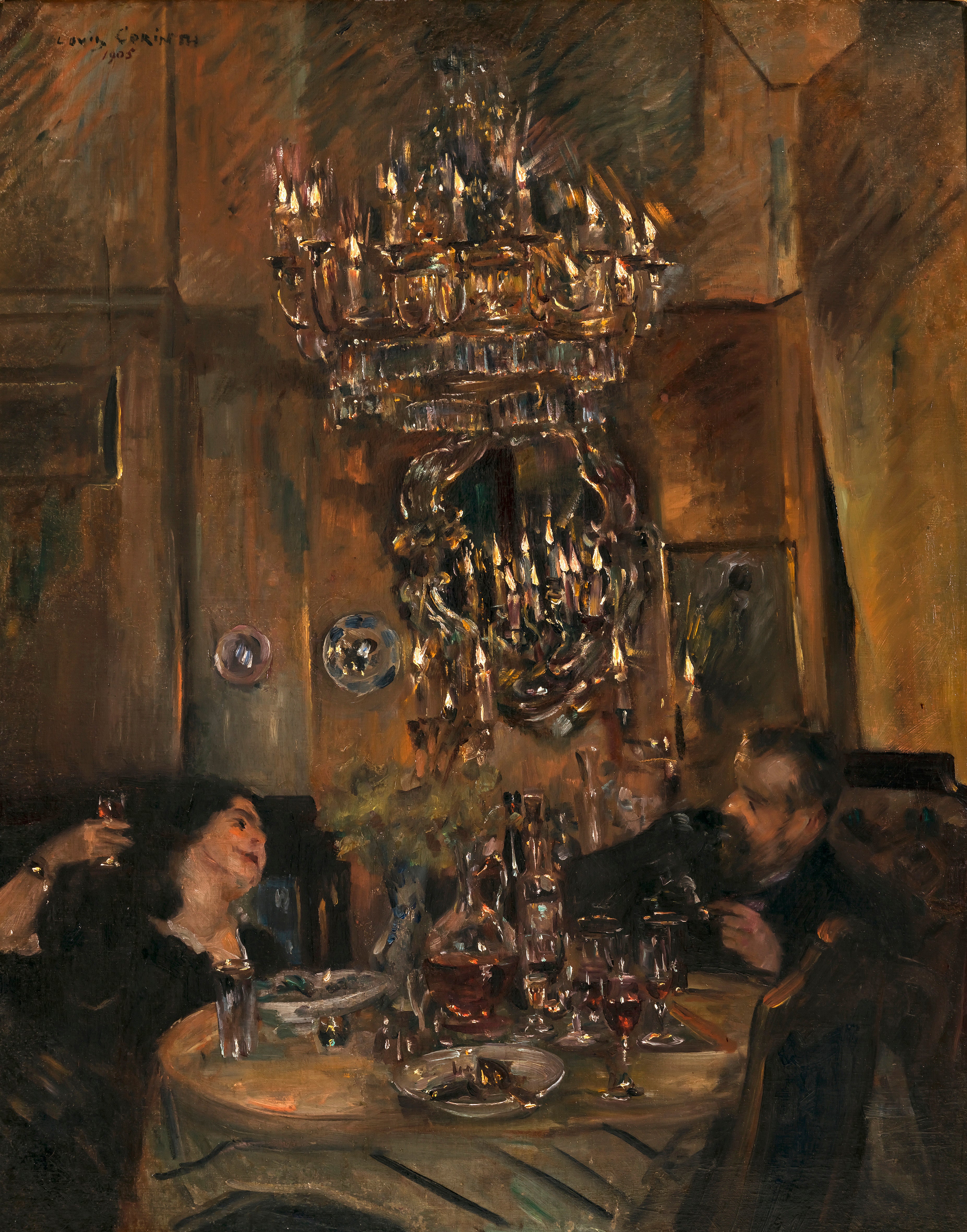 Sous le lustre - Lovis Corinth