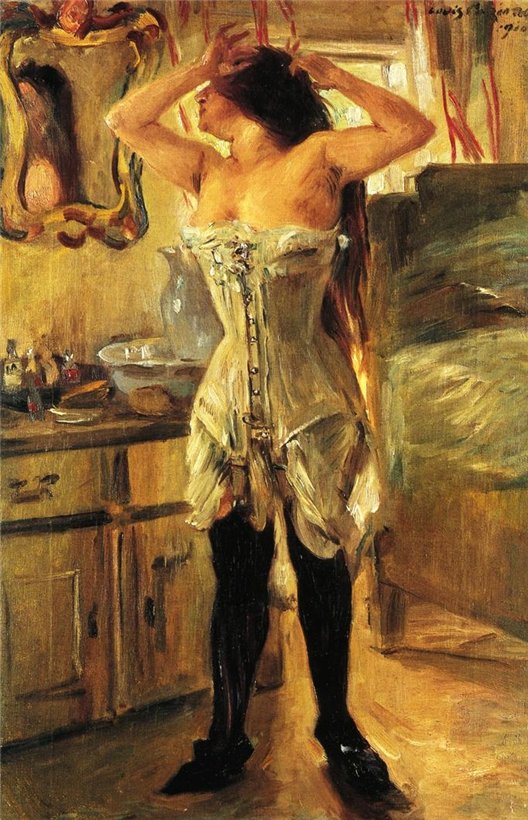 In un corsetto - Lovis Corinth